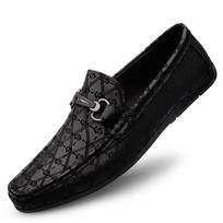 FashionBlack Loafers Men's Leather High Quality Designer Mens Shoes Leather Shoes Man Soft Sole Comfortable Casual Men Shoes Moccasin 38