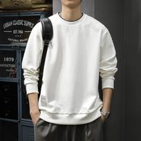 Spring American Retro Crew Neck Men'S Sweater Loose Trend Early Spring Ruffian Handsome Long Sleeve Simple Solid Color Pullover Jacket M balta