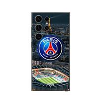 Coque Samsung Galaxy S24 ultra psg logo stade nuit tour eiffel Maniacase juoda