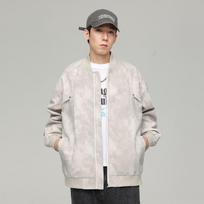 Baseball Uniform Jacket Men's Early Autumn New Loose and Versatile American Retro Trendy Brand Jacket 3XL black