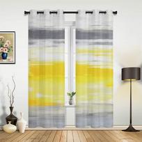 Elegant Geometry Semi-Shading Curtain Drapes Blind Fabric Polyester Curtains for Living Room Home Decor 2 Piece Free Shipping Small2x25W60H(CM)&Hook