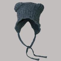 Cute Teddy Velvet Bear Ears Lei Feng Hat Children'S Autumn And Winter Warm Big Head Waist Strap Ear Protector Head Cap one size black