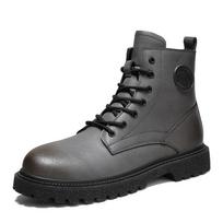Madingi universalūs raišteliais užrišami vyriški patogūs ankle boots, pagaminti iš natūralios odos, vyriški laisvalaikio aukštakulniai batai, 2024 m. naujiena, batai vyrams 46 juoda
