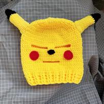 Purely Hand-knitted Turkey Thanksgiving Three-dimensional Cute Christmas Warm Knitted Hat Adult 54-60cm yellow