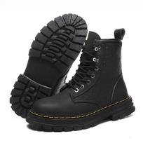Mados Rudens Žiemos Originalūs Odiniai Batai Vyrams Moterims Retro madingi Auliniai Batai Didelis Dydis 47 Platforminiai Batai Vyriški Botas Para Hombre 35 black