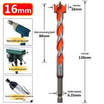 Ilgas lydinio sriegio grąžtas medžio apdirbimui: Šešiakampė rankena, durų užraktas ir plastikinis perforatorius 16*125mm
