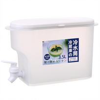 3.5L Large Capacity Cool Water Bucket With Tap Home Refrigerator Iced Drink Juice Fruit Teapot Ice Kettle Dispenser Plastic Jug gray