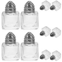 10 Pcs Coffee Grinder Mini Spice Jar BBQ Bottle Condiment Holder Pepper Shaker Flasks Salt Transparent Seasoning Travel skaidri