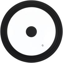 Wok Multifunctional Pot with Tempered Glass Silicone Black 28x30x32cm Lid Saucepan Cover Replaceable Universal