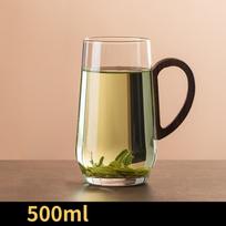 500ML Medine Rankena Kavos Puodelis Buitinis Skaidrus Virtuvės Stiklinis Puodelis Pilkšvas Gėlių Arbatos Puodelis Kavos Indai Arbatos Indai 500ml beige