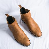 Fashion Fashion Casual Men Boots Designer Autumn Business Ankle Pointed Boots Men Spring Leisure Soft Leather Handmade Slip-on Men Shoes 38 ruda