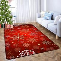 Christmas Snowman Trees Area Rugs for Living Room Runner Rugs Bedroom Carpets Hallways Rug Outdoor Indoor Décor Red Plaid 40X60cm-16x24in