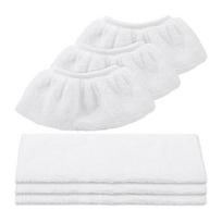 Microfiber Cloth Set Compatible for Karcher EasyFix Steam Cleaner SC2,SC3,SC4,SC5 (3 for Floor Nozzle+3 for Hand Nozzle) CHINA white