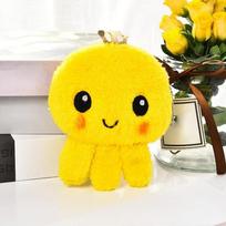 Kawaii Animacinis Mini Aštuonkojis Pliušinė Nulinė Piniginė Mergaitei Miela Pliušinė Monetų Piniginė Raktų Laikymo Krepšys Vaikų Šventės Vakarėlio Dovanos beige