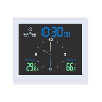 Digital Weather Station Electronic Thermometer Temperature Humidity Sensor Meter Hygrometer Indoor Outdoor Clock for Home balta