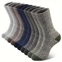 5 poros žieminių vyriškų kojinių, itin storos žygio kojinės, skirtos šaltam orui 5 pairs gray