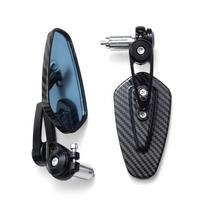 Motorcycle Rearview Mirror Carbon Fiber Pattern Handlebar Mirror Modified Inverted Rear Mirror Motorbike Accessories 2024 New juoda