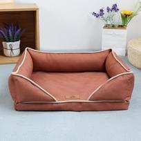 Dog Beds Cat Sofa Supplies Kennel Mat Pet House Easy To Clean Anti Odor Anti bacterial Wear-resistant Anti mold Anti-urine Pad S brown