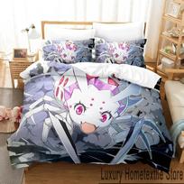 Anime Kumoko So I'm a Spider So What Bedding Set Duvet Cover Bed Set Quilt Cover Pillowcase Comforter king Queen Size Boys Adult 70x133cm 2pcs