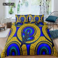 Exotic Geometric Duvet Cover Set Luxury Mandala Bedding Set Colorful Abstract Art Polyester Quilt Cover Queen Comforter Cover EU single(135x200cm) blue
