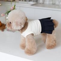 Pet School Uniform Pleated Skirt Cute Vest Skirt Cat Clothing Teddy Clothes Dog Clothes for Small Dogs Dog Dresses Puppy Clothes XS black