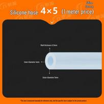 1m Transparent Food-Grade Silicone Hose - Non-Toxic, Heat Resistant, Durable for Water/Oil/Oxygen