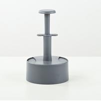 ABS Round Press Type Burger Patty Presser Home Kitchen Manual Meat Presser Ideal for BBQ and Homemade Hamburger gray
