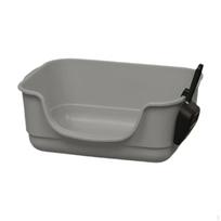 Cat Litter Box Toilet Sand Pet Supplies Easy Carry with High Sides Scoop Kitten Potty geltona