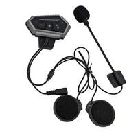 Šalmo Bluetooth ausinės, Motociklo Bluetooth muzikos ausinės, Bluetooth 5.0 sprendimas, 2000MA baterija One Size juoda