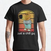 Plus Size S-3XL Chill Guy Dog Printed T-shirt Men's Tops Fashion Clothes Tees S juoda