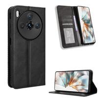 Atverčiamas dangtelis skirtas ZTE nubia Z60S Pro odiniam dėklui [Flip Vintage Leather] Atsparus smūgiams, patvarus retro telefono dėklas for ZTE nubia Z60S Pro violetinė