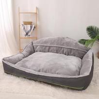 Pet Large Dog Bed House Warm Soft Nest Puppy Kennel Sofa Cat House Cat Sleeping Bag Bed Winter Thicken Warm Bed S 60X50XH37cm pilka