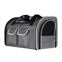 Big Space Foldable Pet Carrier Backpack, Portable Astronaut Transport Travel Carrying Shoulder Handbag Cat and Dog Bag L50X30X33CM black