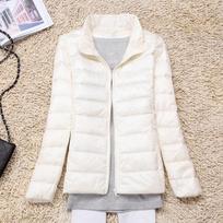 FASHION Thin and light down jacket short stand-up collar 2024 winter clothing women's slim middle-aged jacket plus size 7XLClothes S balta