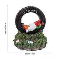 Lauko goblino nykštuko dervos paukščių lesykla, balta barzda senolio kiemo dekoravimo ornamentas namų sodo dekoracija paukščių lesykla