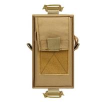 Tactical Molle Accessory Pouch Backpack Shoulder Strap Attachment Bag with Double-Zipper Pocket Tactical Molle Tool chaki