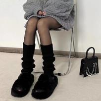 1 pora aukštos kokybės pėdų šildytuvų JK Uniform burbulinės kojinės Madingos korėjietiškos Lolita Girl palaidos kojinės Moteriškos universalios dramblio kojinės one size juoda
