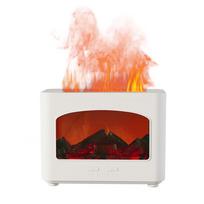 USB Aromaterapinis 3D liepsnos drėkintuvas: Stalinis oro difuzorius namams ir viešbučiams balta