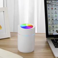Spalvingas USB Mini Automobilinis Drėkintuvas: Tylus aromaterapinis difuzorius ir dovana balta