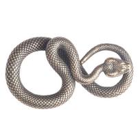 Vintage Copper Snake Ornament Decorations Antique Boa Figurines Miniatures ARI gray