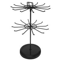 360° Rotating Jewelry Display Holder Earrings Pendants Bracelets Stand Stud Earrings Necklaces Rings Storage Hanging Organizer juoda
