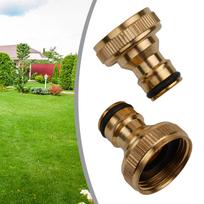 2 vnt žalvario sodo maišytuvo žarnos čiaupo vandens adapterio jungtis 3/4  iki 1/2  sriegio jungtis sodo vandens jungtys beige