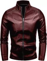 New Lambskin Biker Men's Burgundy Leather Fashionable Stylish Real Handmade Motorcycle Jacket S bordinė