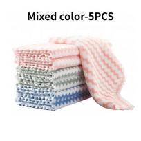 5/10PCS Microfiber Dish Cloths Softa Stain Washable Kitchen Bathroom Car Window Cleaning Reusable Household Cleaning Towel gray