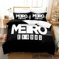 3D Print Game Metro Exodus Bedding Set Duvet Cover Bed Set Quilt Cover Pillowcase Comforter king Queen Size Boys Adult Bedding 70x133cm 2pcs