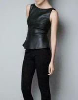 Genuine Soft Lambskin Leather Stylish Women's Top Party Casual Handmade Classy S juoda