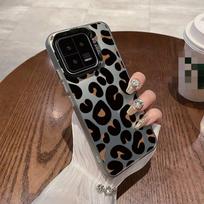 Cute Leopard Case For iPhone 16 Pro Samsung A55 A35 M35 S24 FE Xiaomi Redmi Note 13Pro 14C Huawei Honor 200 Shockproof Phone Bumper Anti-Scratch Cover Samsung A54 5G