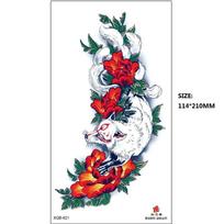 Rankomis pieštas drugelis, paprastas gėlės dyglys, lapė, vandens perkėlimo vandeniui atsparus vienkartinis tatuiruočių lipdukų rinkinys 114*210MM