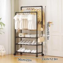 Home Multi-Functional Integrated Shoe And Hat Rack, Bedroom, Living Room Storage Racks, 3 Layers Of Double Row Drying Racks juoda