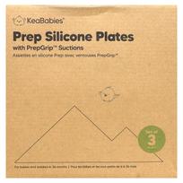 KeaBabies, Prep Silicone Dish, with PrepGip Suction, 6-36 Months, Valiant, 3-pack